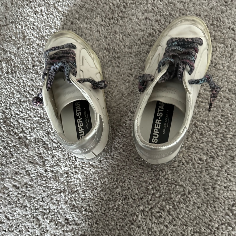 Golden Goose super star with cheetah laces